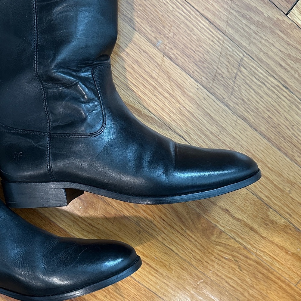 Frye Black Leather Knee-High Boots - Picture 11 of 11